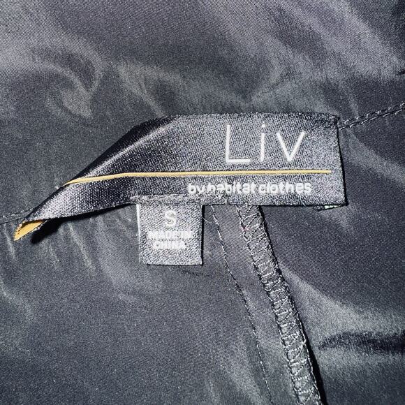 Liv By Habitat Clothes Small Black Tunic Bubble Zip Vest Pocket Cinch Lagenlook - Picture 5 of 7